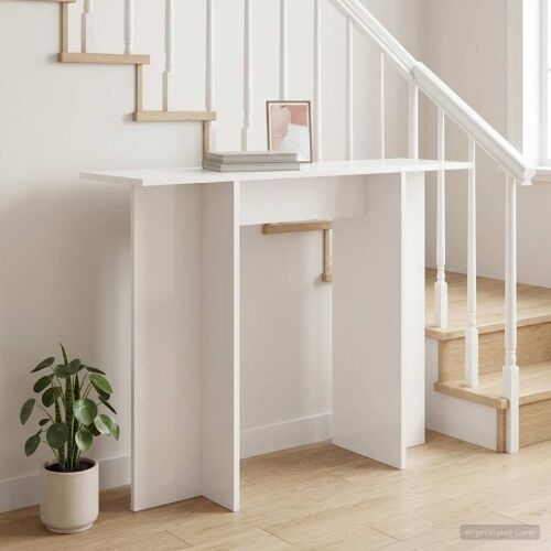 Konzolni stol Bijela 100 x 30 x 75 cm Konstruirano drvo - Bijela Cijena