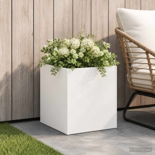 Vrtna saksija Bijela 20 x 20 x 20 cm Čelična vrata - Bijela 20 x 20 x 20 cm 1 Cijena