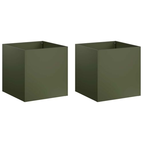 Vrtna saksija 2 kom. Maslinastozelena 20 x 20 x 20 cm - Maslinastozelena 20 x 20 x 20 cm 2 Cijena