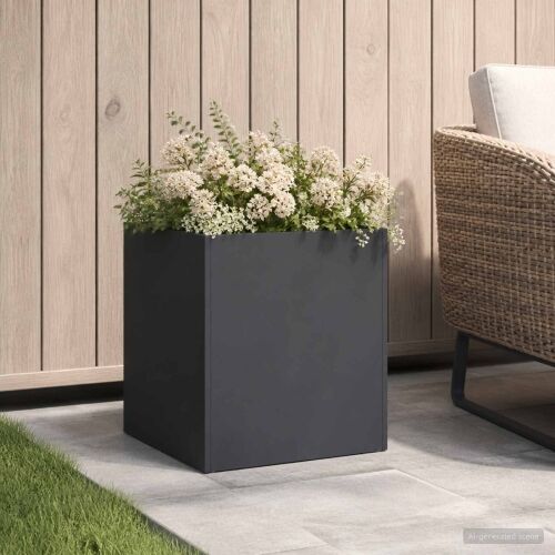 Vrtna saksija Crna 35 x 35 x 35 cm Čelična vrata - Crna 35 x 35 x 35 cm 1 Cijena