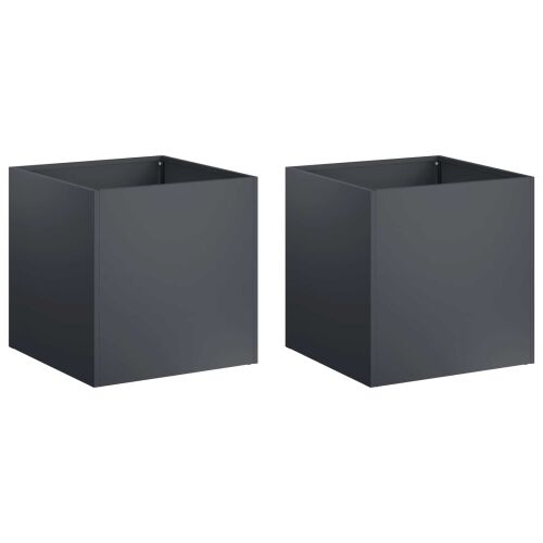 Vrtna saksija 2 kom. Antracit 35 x 35 x 35 cm Čelična vrata - Antracit 35 x 35 x 35 cm 2 Cijena