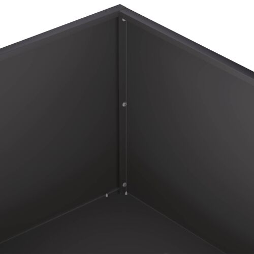 Vrtna saksija 2 kom. Crna 40 x 40 x 20 cm Čelična vrata - Crna 40 x 40 x 20 cm 2 Cijena