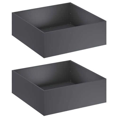 Vrtna saksija 2 kom. Antracit 60 x 60 x 20 cm Čelična vrata - Antracit 60 x 60 x 20 cm 2 Cijena