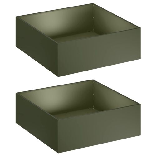 Vrtna saksija 2 kom. Maslinastozelena 60 x 60 x 20 cm - Maslinastozelena 60 x 60 x 20 cm 2 Cijena