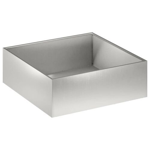 Vrtna saksija Srebrna 60 x 60 x 20 cm Nehrđajući čelik - Nehrđajući čelik 60 x 60 x 20 cm 1 Cijena