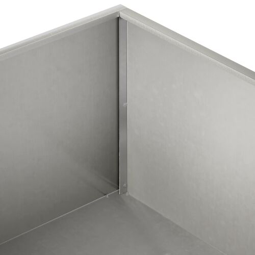 Vrtna saksija Srebrna 60 x 60 x 20 cm Nehrđajući čelik - Nehrđajući čelik 60 x 60 x 20 cm 1 Cijena