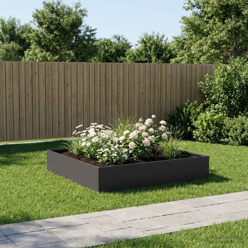Vrtna saksija Crna 80 x 80 x 20 cm Čelična vrata - Crna 80 x 80 x 20 cm 1 Cijena