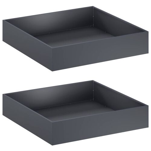 Vrtna saksija 2 kom. Antracit 80 x 80 x 20 cm Čelična vrata - Antracit 80 x 80 x 20 cm 2 Cijena
