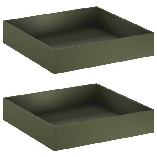 Vrtna saksija 2 kom. Maslinastozelena 80 x 80 x 20 cm - Maslinastozelena 80 x 80 x 20 cm 2 Cijena