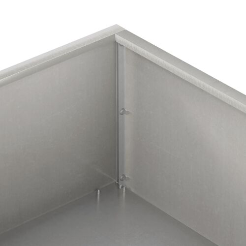 Vrtna saksija Srebrna 80 x 80 x 20 cm Nehrđajući čelik - Nehrđajući čelik 80 x 80 x 20 cm 1 Cijena