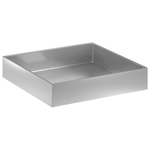 Vrtna saksija Srebrna 80 x 80 x 20 cm Pocinčani čelik - Pocinčani čelik 80 x 80 x 20 cm 1 Cijena