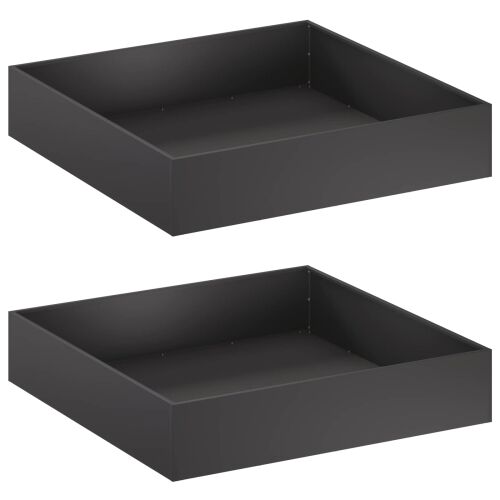 Vrtna saksija 2 kom. Crna 100 x 100 x 20 cm Čelična vrata - Crna 100 x 100 x 20 cm 2 Cijena