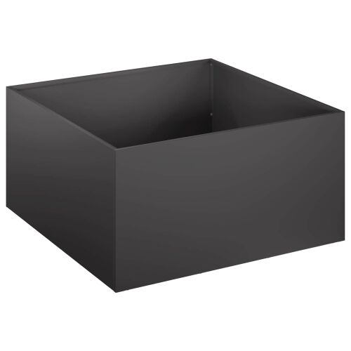 Vrtna saksija 2 kom. Crna 40 x 40 x 30 cm Čelična vrata - Crna 40 x 40 x 30 cm 2 Cijena