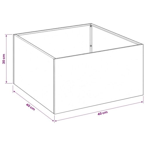 Vrtna saksija 2 kom. Srebrna 40 x 40 x 30 cm Pocinčani čelik - Pocinčani čelik 40 x 40 x 30 cm 2 Cijena