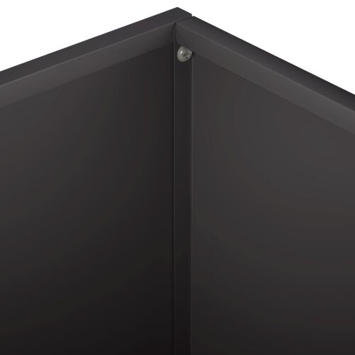 Vrtna saksija 2 kom. Crna 60 x 60 x 30 cm Čelična vrata - Crna 60 x 60 x 30 cm 2 Cijena