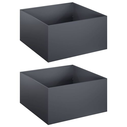 Vrtna saksija 2 kom. Antracit 60 x 60 x 30 cm Čelična vrata - Antracit 60 x 60 x 30 cm 2 Cijena