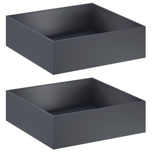 Vrtna saksija 2 kom. Antracit 80 x 80 x 30 cm Čelična vrata - Antracit 80 x 80 x 30 cm 2 Cijena