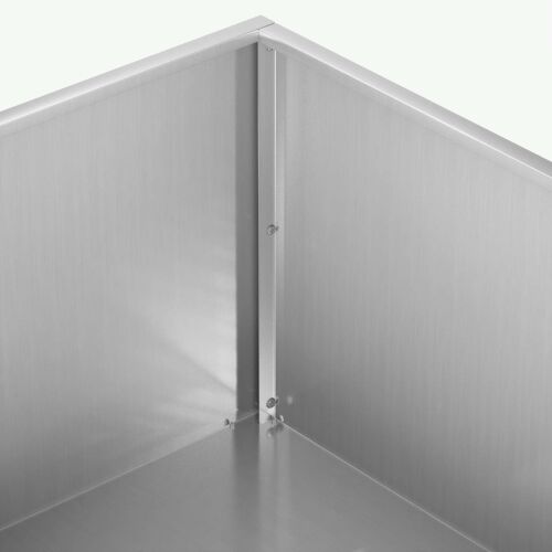 Vrtna saksija Srebrna 80 x 80 x 30 cm Pocinčani čelik - Pocinčani čelik 80 x 80 x 30 cm 1 Cijena
