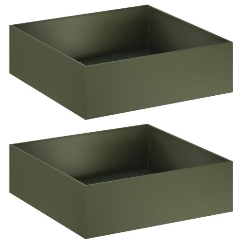Vrtna saksija 2 kom. Maslinastozelena 100 x 100 x 30 cm - Maslinastozelena 100 x 100 x 30 cm 2 Cijena