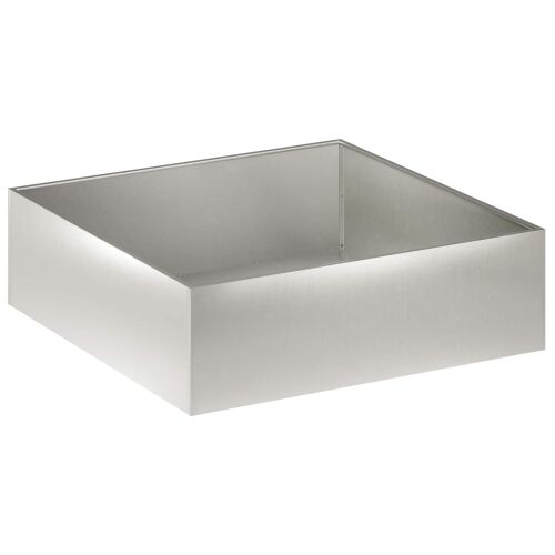 Vrtna saksija Srebrna 100 x 100 x 30 cm Nehrđajući čelik - Nehrđajući čelik 100 x 100 x 30 cm 1 Cijena