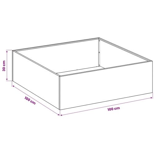 Vrtna saksija 2 kom. Srebrna 100 x 100 x 30 cm Nehrđajući čelik - Nehrđajući čelik 100 x 100 x 30 cm 2 Cijena