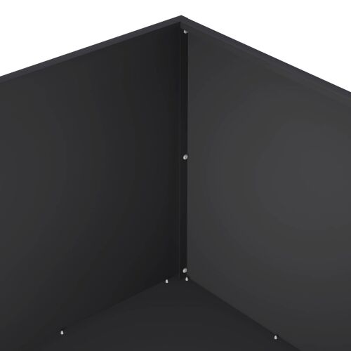 Vrtna saksija 2 kom. Crna 60 x 60 x 40 cm Čelična vrata - Crna 60 x 60 x 40 cm 2 Cijena