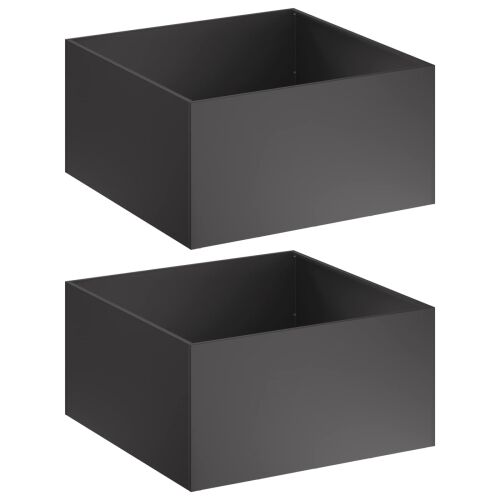 Vrtna saksija 2 kom. Crna 60 x 60 x 40 cm Čelična vrata - Crna 60 x 60 x 40 cm 2 Cijena