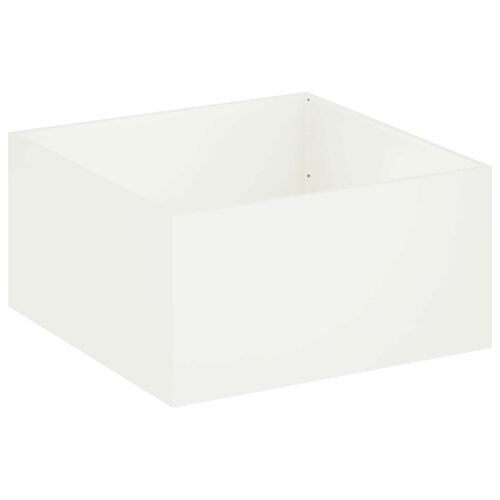 Vrtna saksija 2 kom. Bijela 60 x 60 x 40 cm Čelična vrata - Bijela 60 x 60 x 40 cm 2 Cijena