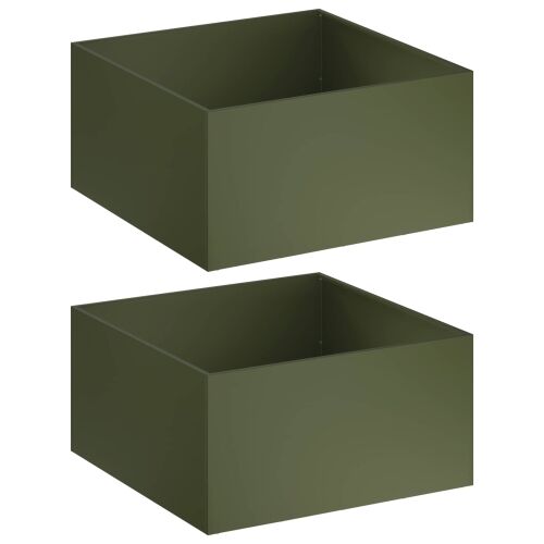 Vrtna saksija 2 kom. Maslinastozelena 60 x 60 x 40 cm - Maslinastozelena 60 x 60 x 40 cm 2 Cijena