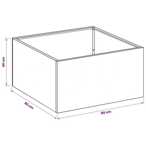 Vrtna saksija 2 kom. Srebrna 80 x 80 x 40 cm Nehrđajući čelik - Nehrđajući čelik 80 x 80 x 40 cm 2 Cijena