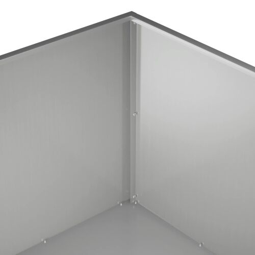 Vrtna saksija 2 kom. Srebrna 80 x 80 x 40 cm Pocinčani čelik - Pocinčani čelik 80 x 80 x 40 cm 2 Cijena