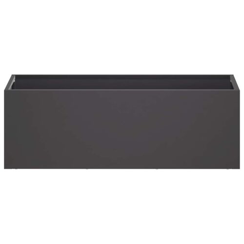 Vrtna saksija 2 kom. Crna 60 x 20 x 20 cm Čelična vrata - Crna 60 x 20 x 20 cm 2 Cijena