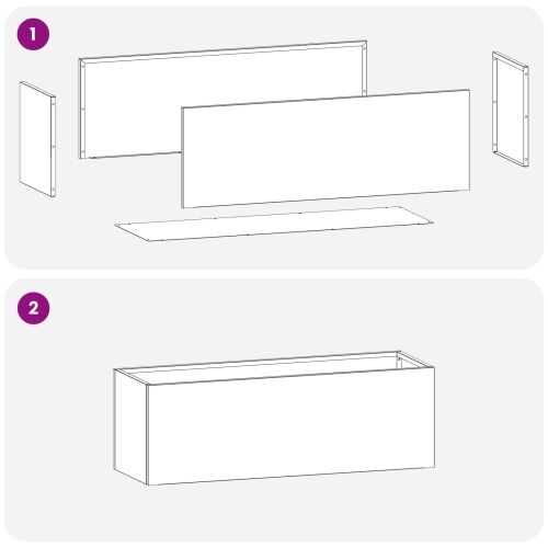 Vrtna saksija 2 kom. Antracit 60 x 20 x 20 cm Čelična vrata - Antracit 60 x 20 x 20 cm 2 Cijena