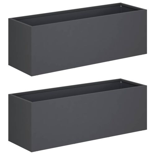 Vrtna saksija 2 kom. Antracit 60 x 20 x 20 cm Čelična vrata - Antracit 60 x 20 x 20 cm 2 Cijena