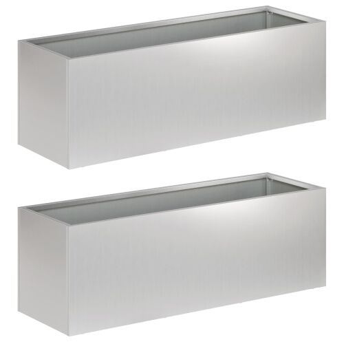 Vrtna saksija 2 kom. Srebrna 60 x 20 x 20 cm Pocinčani čelik - Pocinčani čelik 60 x 20 x 20 cm 2 Cijena