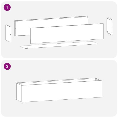 Vrtna saksija 2 kom. Srebrna 80 x 20 x 20 cm Nehrđajući čelik - Nehrđajući čelik 80 x 20 x 20 cm 2 Cijena