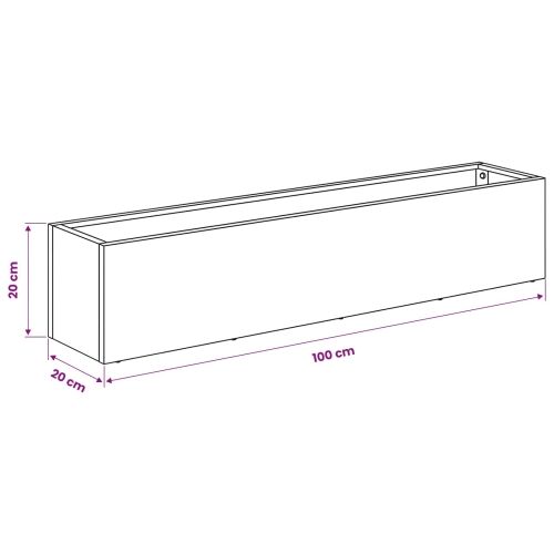Vrtna saksija 2 kom. Maslinastozelena 100 x 20 x 20 cm - Maslinastozelena 100 x 20 x 20 cm 2 Cijena
