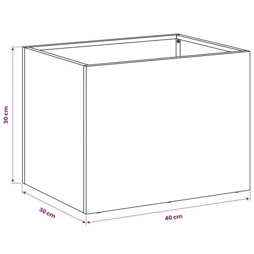Vrtna saksija Antracit 40 x 30 x 30 cm Čelična vrata - Antracit 40 x 30 x 30 cm 1 Cijena