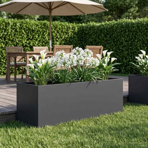 Vrtna saksija Antracit 80 x 30 x 30 cm Čelična vrata - Antracit 80 x 30 x 30 cm 1 Cijena