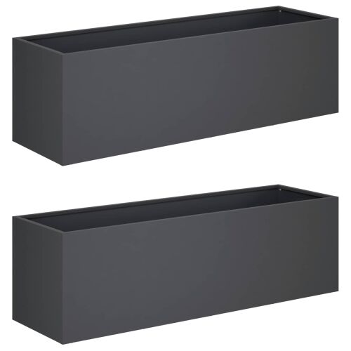 Vrtna saksija 2 kom. Antracit 80 x 30 x 30 cm Čelična vrata - Antracit 80 x 30 x 30 cm 2 Cijena