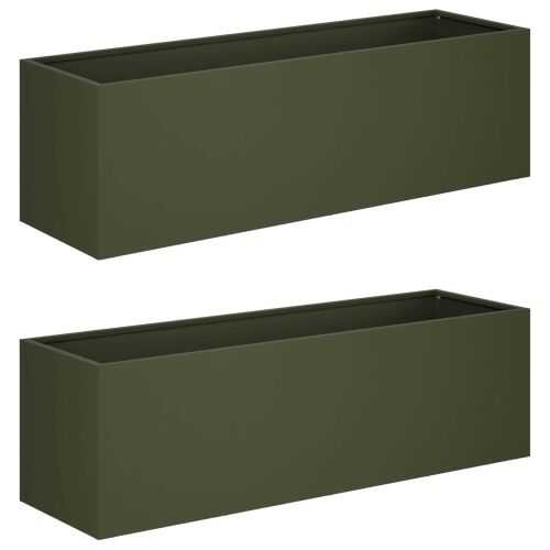 Vrtna saksija 2 kom. Maslinastozelena 80 x 30 x 30 cm - Maslinastozelena 80 x 30 x 30 cm 2 Cijena