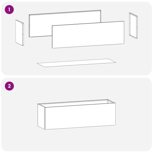 Vrtna saksija Antracit 100 x 30 x 30 cm Čelična vrata - Antracit 100 x 30 x 30 cm 1 Cijena