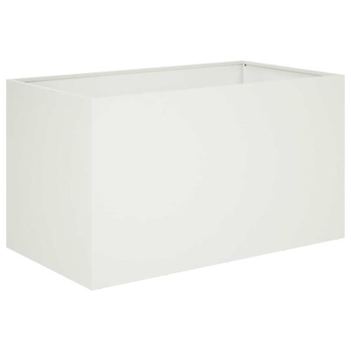 Vrtna saksija Bijela 80 x 50 x 50 cm Čelična vrata - Bijela 80 x 50 x 50 cm 1 Cijena