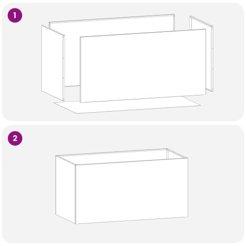 Vrtna saksija 2 kom. Rđa 80 x 50 x 50 cm Otporni čelik - Otporni čelik 80 x 50 x 50 cm 2 Cijena