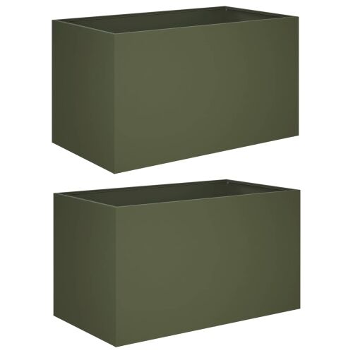 Vrtna saksija 2 kom. Maslinastozelena 100 x 50 x 50 cm - Maslinastozelena 100 x 50 x 50 cm 2 Cijena