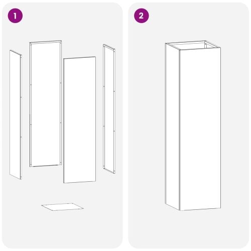 Vrtna saksija 2 kom. Crna 20 x 20 x 75 cm Čelična vrata - Crna 20 x 20 x 75 cm 2 Cijena