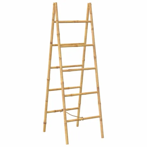  Duple Ljestve za Ručnike s Pet Šipki Bambus 50x160 cm - Smeđa 50 x 50 x 157 cm 50 x 50 x 157 cm Smeđa Cijena