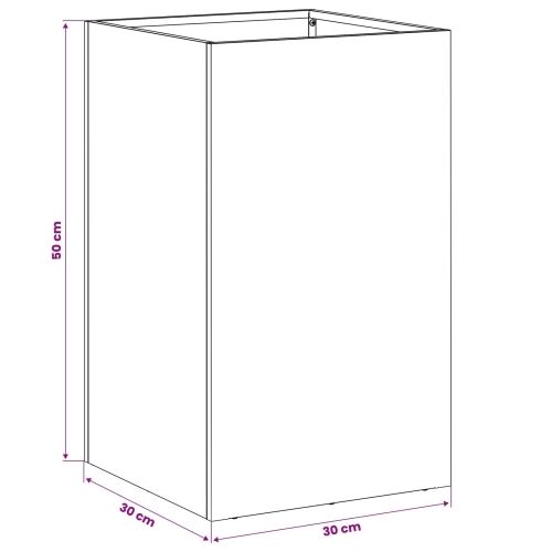 Vrtna saksija 2 kom. Srebrna 30 x 30 x 50 cm Pocinčani čelik - Pocinčani čelik 30 x 30 x 50 cm 2 Cijena