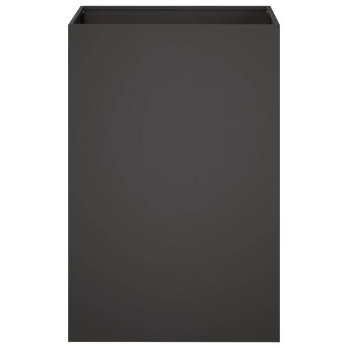 Vrtna saksija 2 kom. Crna 50 x 50 x 75 cm Čelična vrata - Crna 50 x 50 x 75 cm 2 Cijena