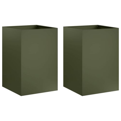 Vrtna saksija 2 kom. Maslinastozelena 50 x 50 x 75 cm - Maslinastozelena 50 x 50 x 75 cm 2 Cijena
